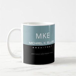 Profession Architect Half-Black Half-Dusty-Blue Coffee Mug