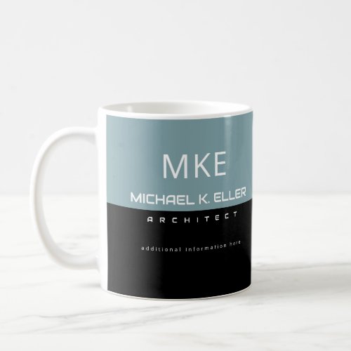 Profession Architect Half_Black Half_Dusty_Blue  Coffee Mug