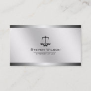 Profession Attorney At Law White Black Legal Scale Business Card at Zazzle