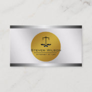 Profession Attorney At Law White Black Legal Scale Business Card at Zazzle
