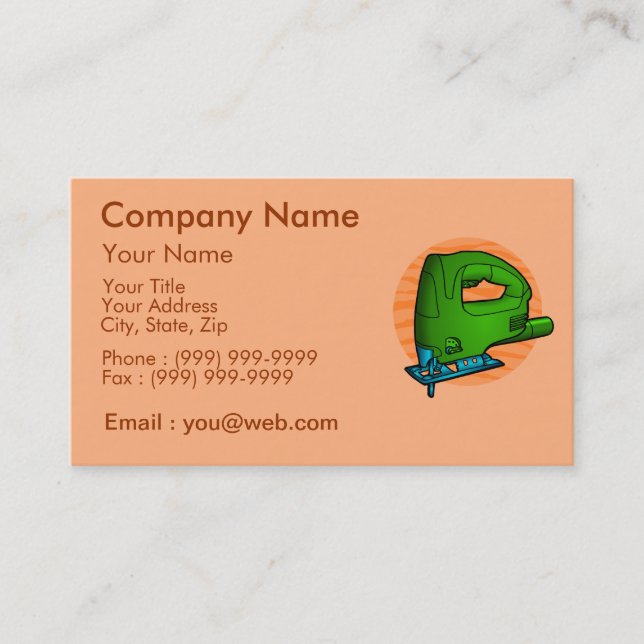Profession Carpenter Business Card (Front)