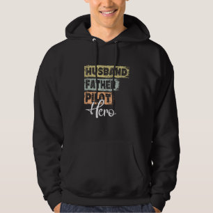 Profession dad hero father Pilot  1 Hoodie