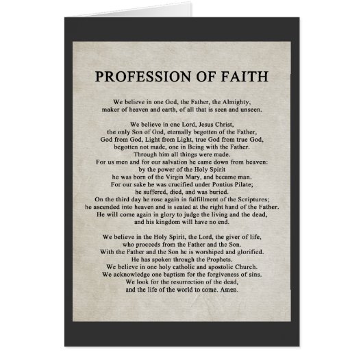 Profession of Faith (Front)