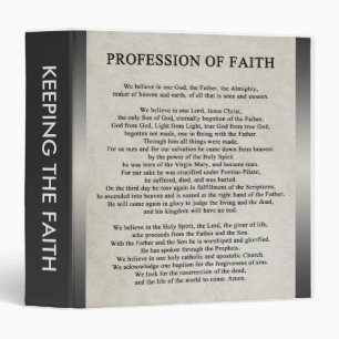 Profession of Faith 3 Ring Binder