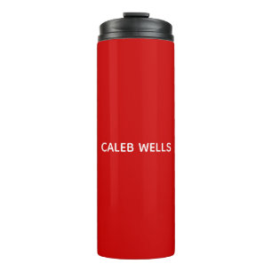 Profession Plain Simple Attractive Red White Name Thermal Tumbler