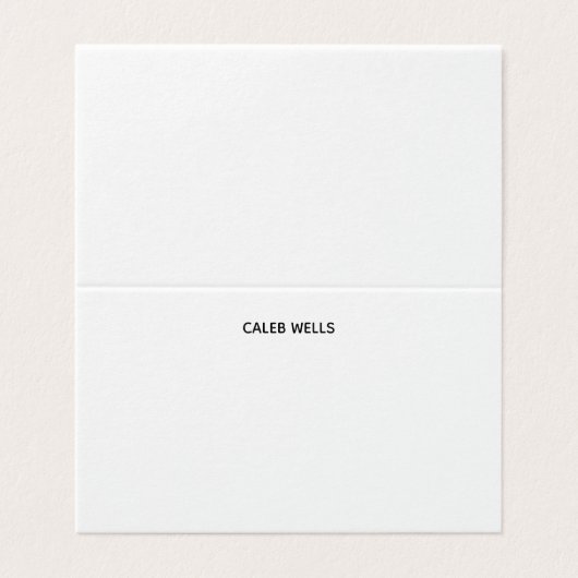 Profession Plain Simple White Attractive (Outside Unfolded)