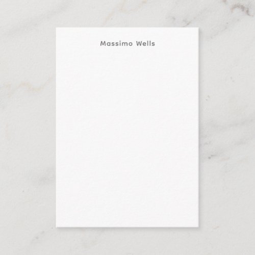 Profession Plain Simple White Attractive Enclosure Card