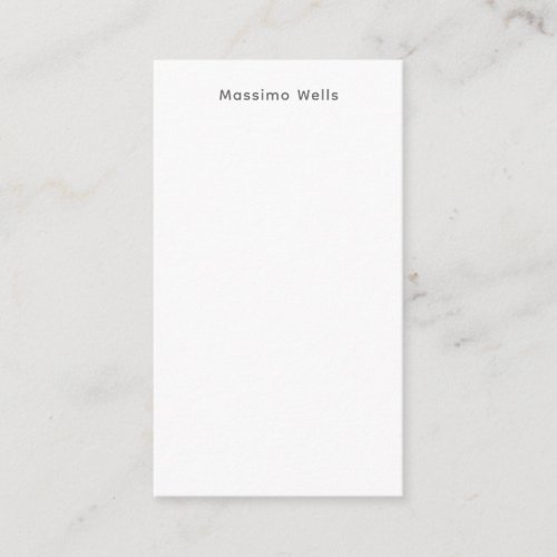 Profession Plain Simple White Attractive Enclosure Card