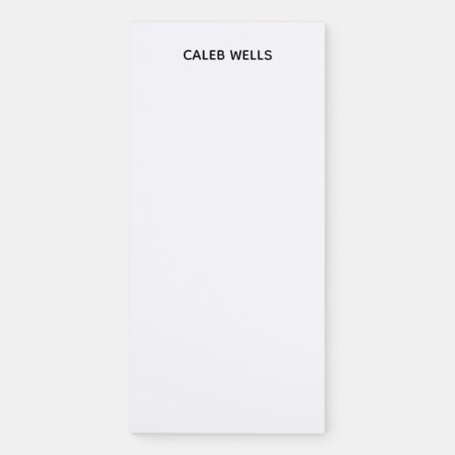 Profession Plain Simple White Attractive Magnetic Notepad
