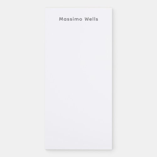 Profession Plain Simple White Attractive Magnetic Notepad