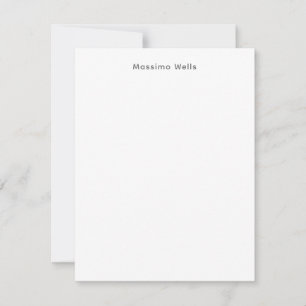 Profession Plain Simple White Attractive Note Card