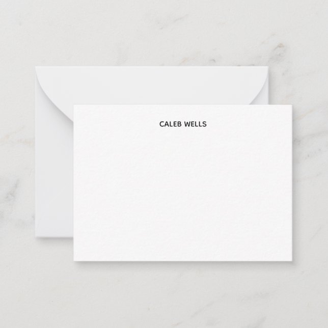 Profession Plain Simple White Attractive Note Card (Front)