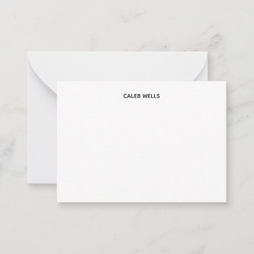 Profession Plain Simple White Attractive Note Card