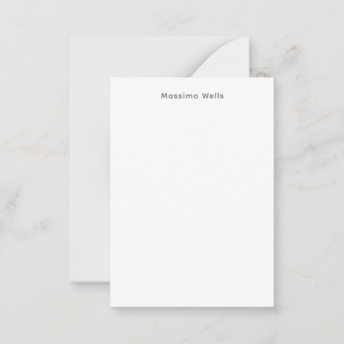 Profession Plain Simple White Attractive Note Card