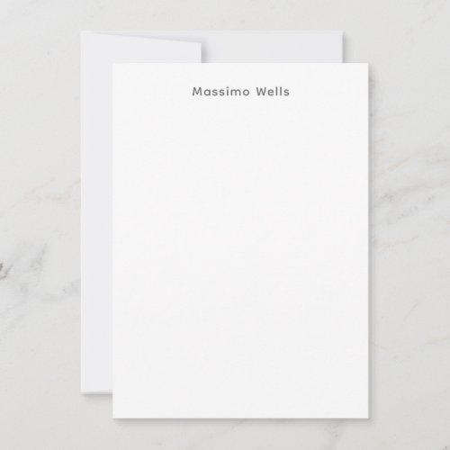 Profession Plain Simple White Attractive Note Card