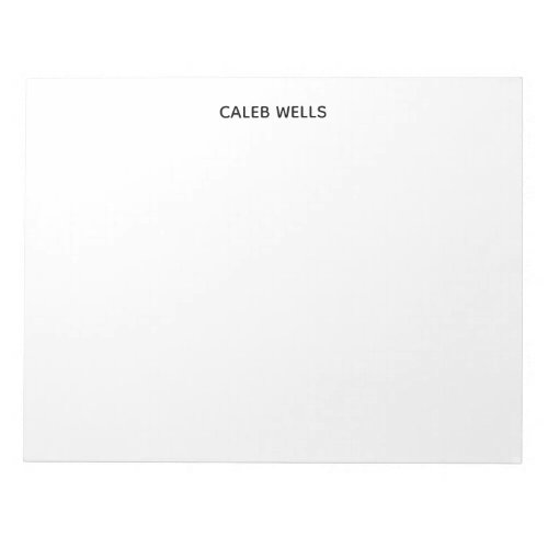Profession Plain Simple White Attractive Notepad