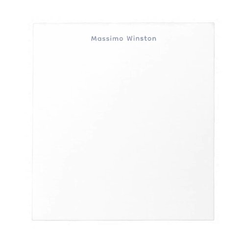Profession Plain Simple White Attractive Notepad