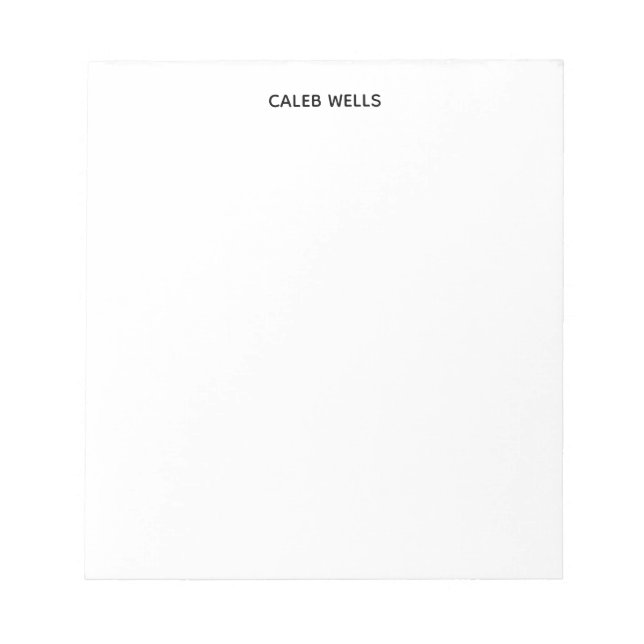 Profession Plain Simple White Attractive Notepad (Front)