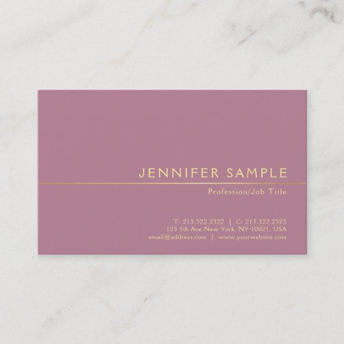 Professiona Elegant Trendy Silk Finish Modern Luxe Business Card