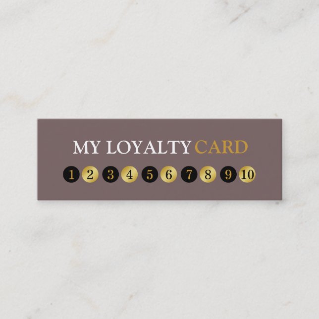 Professional 10 Punch Customer Loyalty Card (Front)