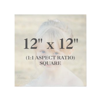 Professional 12x12 Square Add Your Photo Template Gallery Wrap by AFleetingMoment at Zazzle