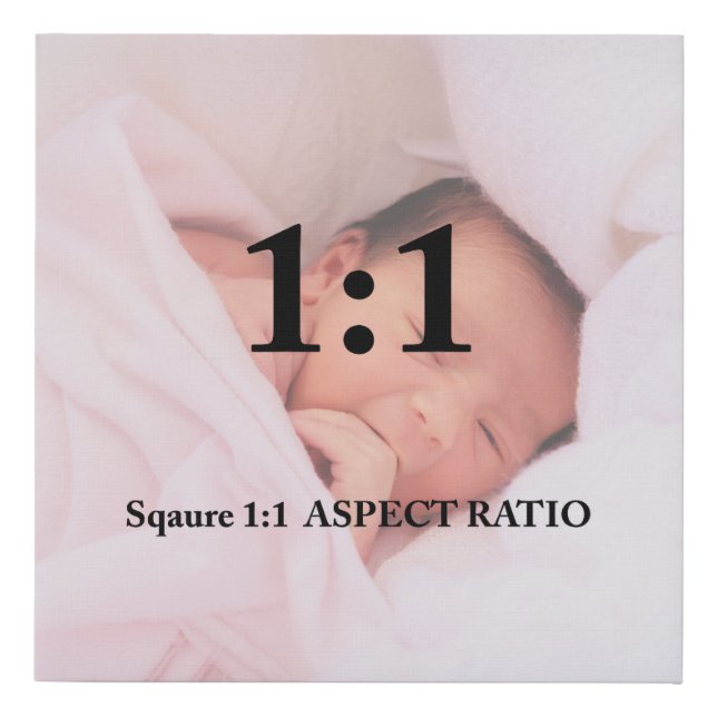 Professional 1x1 Square Add Your Photo Template Faux Canvas Print (Front)