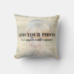 Professional 1x1 Square Add Your Photo Template Throw Pillow at Zazzle