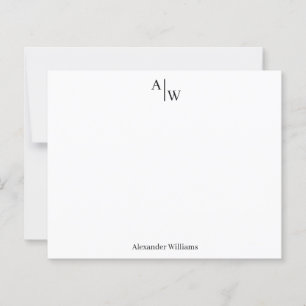 Professional 2 Monogram Basic Budget Note Card