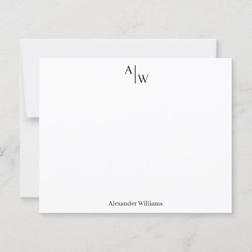 Professional 2 Monogram Basic Budget Note Card