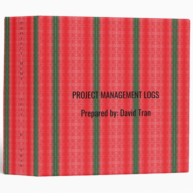 Professional 3-Ring Organizer for Work & School 3 Ring Binder (Front/Spine)