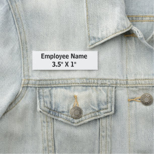 Professional 3" X 1"Squared Classic Pin Name Tag