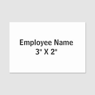 Professional 3" X 2" Squared Classic Pin Name Tag