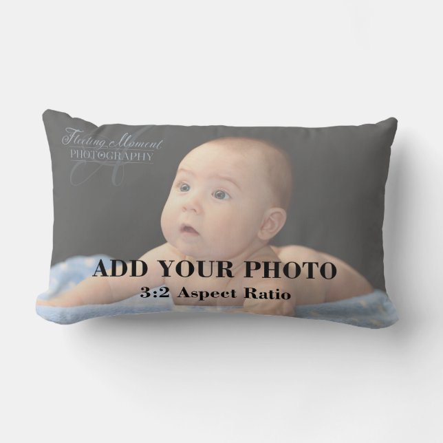Professional 3x2 Aspect Ratio Photo Template Lumbar Pillow (Front)