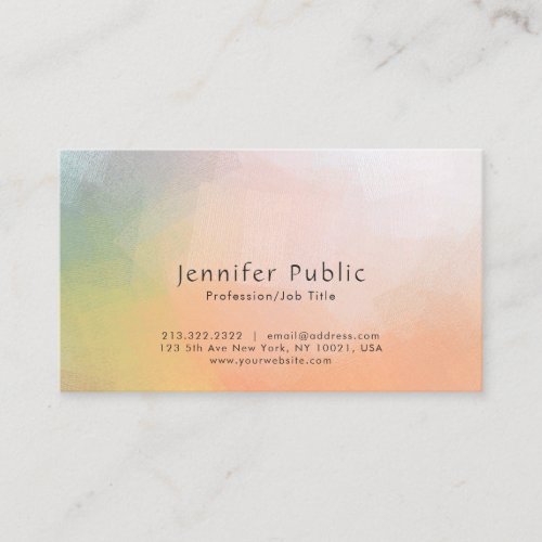 Professional Abstract Art Plain Modern Elegant Business Card