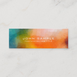 Professional Abstract Art Premium Linen Luxury Mini Business Card