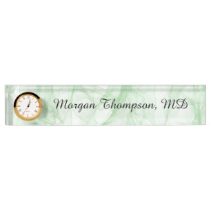 Professional Abstract Light Green Desk Name Plate