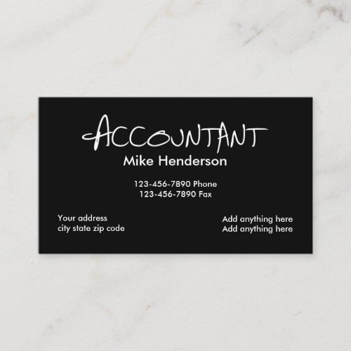 Professional Accountant Business Card