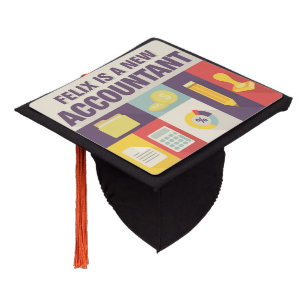 Professional Accountant Iconic Design Graduation Cap Topper