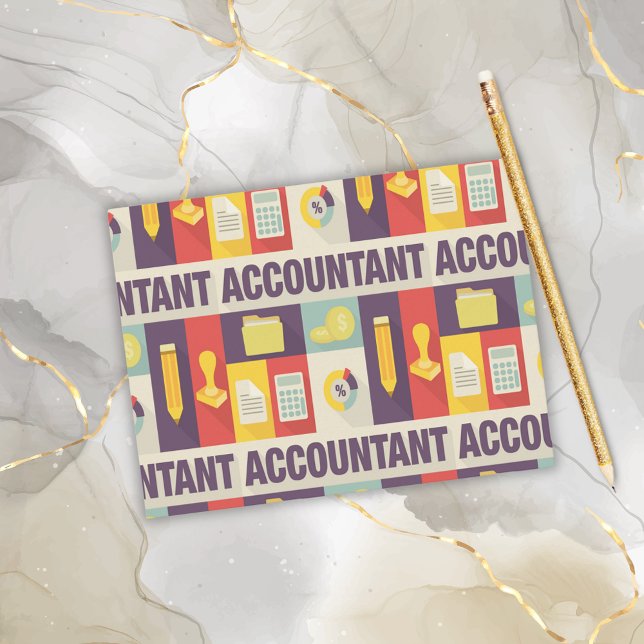 Professional Accountant Iconic Design Postcard (Creator Uploaded)