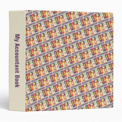 Professional Accountant Iconic Small Pattern 3 Ring Binder