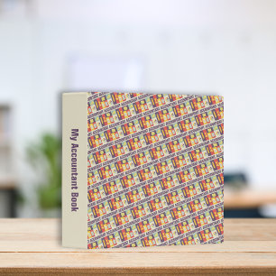 Professional Accountant Iconic Small Pattern 3 Ring Binder