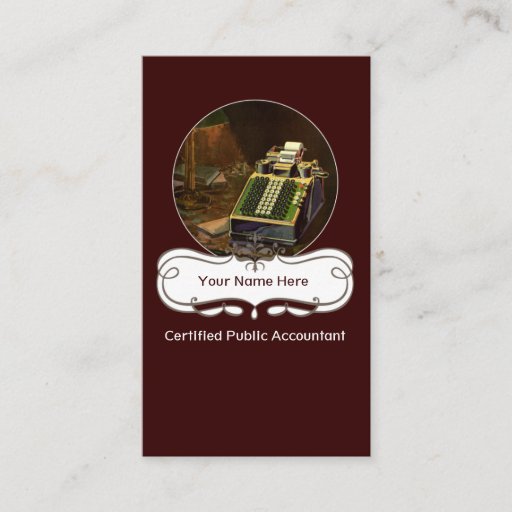 Customizable Vintage Business Cards Accountants