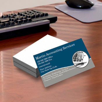 Professional Accounting Service Business Cards New by Luckyturtle at Zazzle