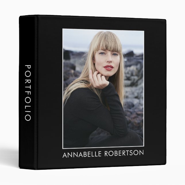 Professional Actor Model Portfolio Black Binder (Front/Spine)