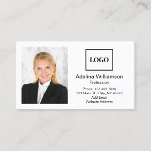 Professional Add Logo and Photo Business Card