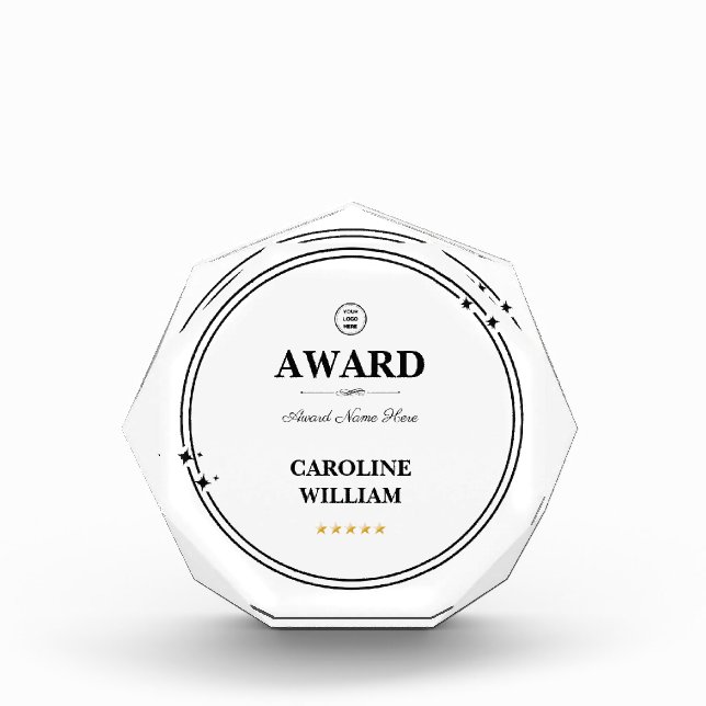 Professional Add Logo Business Custom Details Acrylic Award (Front)