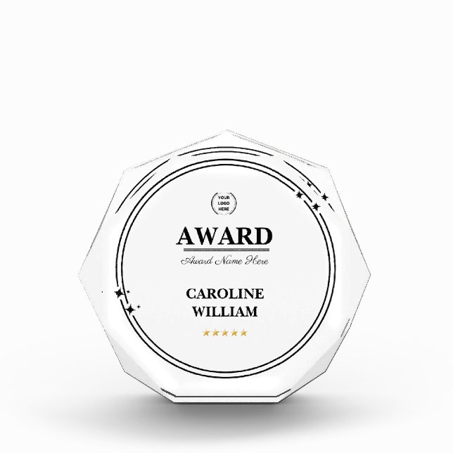 Professional Add Logo Business Custom Details Acrylic Award (Front)