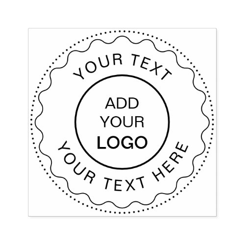 Professional Add Your Logo Customized Curved  Rubb Rubber Stamp