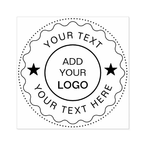 Professional Add Your Logo Customized Curved  Rubber Stamp