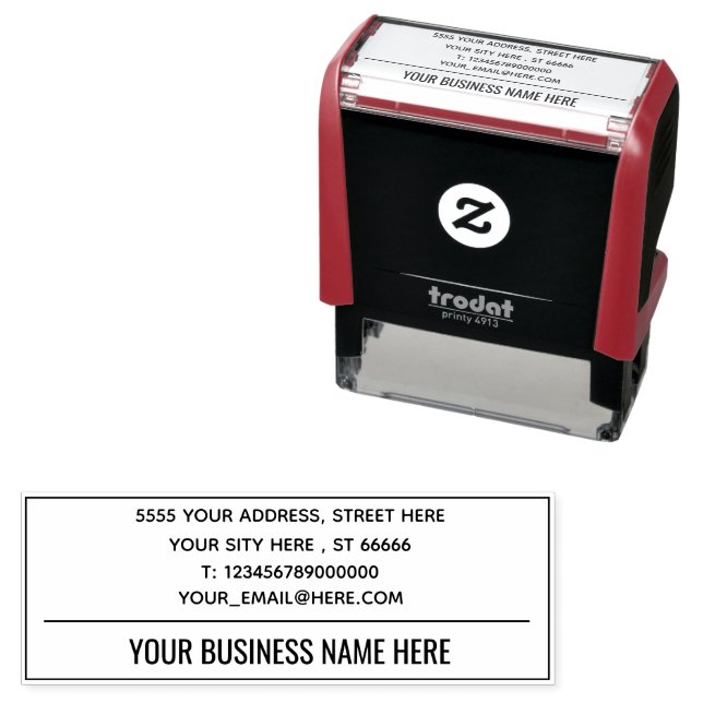 Professional Address Self-inking Stamp Template (In Situ)